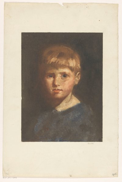 Retrato de um rapaz desconhecido de Heinrich M. Krabbé (signed by artist)