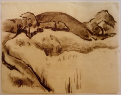 Paisagem com cume de Heinrich Nauen