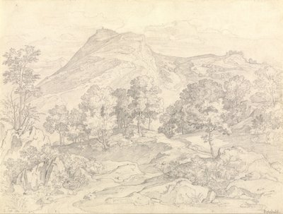 Vista de Civitella a partir da Serpentara junto a Olevano de Heinrich Reinhold