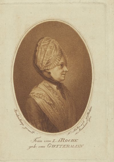 Sophie de La Roche, née Gutermann von Gutershofen 1730-1807, 1782. de Heinrich Sintzenich