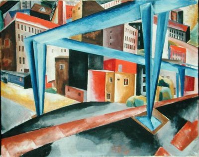 Viaduto em frente ao Vorsetzen em Hamburgo, 1921 de Heinrich Stegemann