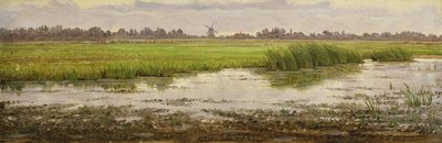 Os alcances superiores do Alster, c.1834-35 (óleo sobre papel montado a bordo) de Heinrich Stuhlmann