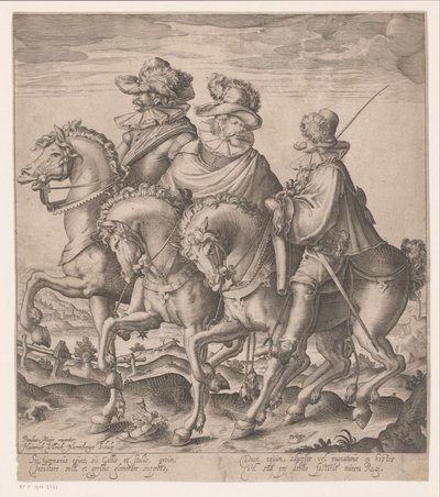 Homem alemão, francês e italiano a cavalo de Heinrich Ulrich