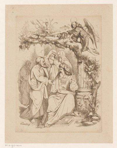 Judas Iscariotes com os sumos sacerdotes Ganância (Avaritia) Pecados Capitais e a Queda (título da série) de Heinrich Vianden