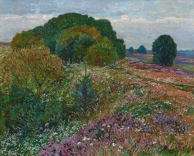 Na borda da charneca (charneca paisagem I). 1909 de Heinrich Vogeler
