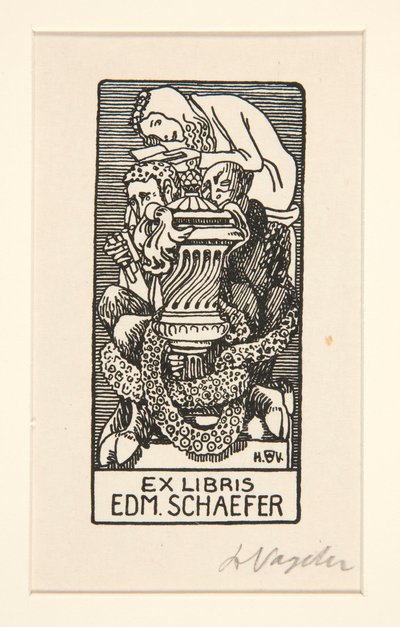 Placa de livro: Edm. Schaefer de Heinrich Vogeler