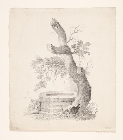 Uma árvore velha por um poço de Heinrich Wenzler