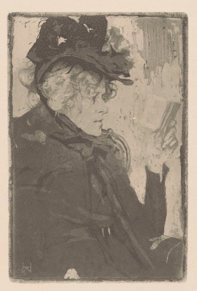 mulher lendo de Heinrich Wolff