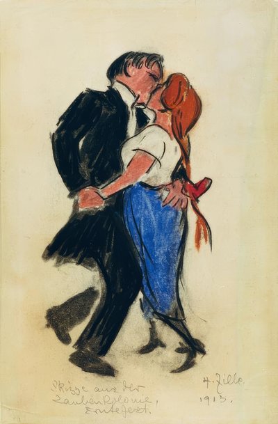 Casal dançando de Heinrich Zille