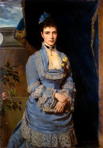 Retrato da Grã-Duquesa Maria Fyodorovna, Princesa Dagmar da Dinamarca", 1847-1928, 1874. de Heinrich von Angeli