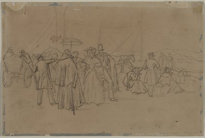 Passageiros para Rhine Steamer reto Passageiros para Rhine Steamer verso. de Heinrich von Mayr