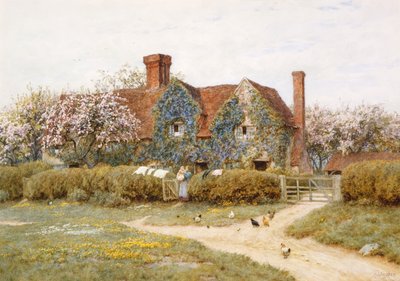 Uma casa de Buckinghamshire em Penstreet de Helen Allingham