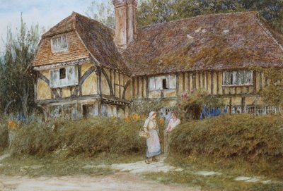 Uma casa de campo Kentish de Helen Allingham