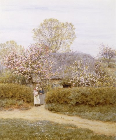 Na escola Green, Ilha de Wight, de Helen Allingham