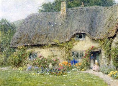 Em Wroughton, Wiltshire (aguarela sobre papel) de Helen Allingham