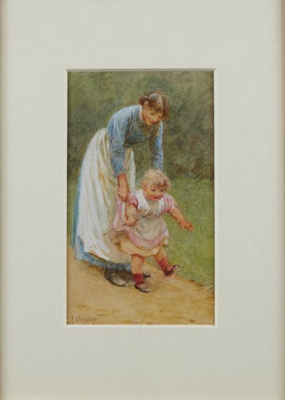 Henry com enfermeira, 1884 de Helen Allingham