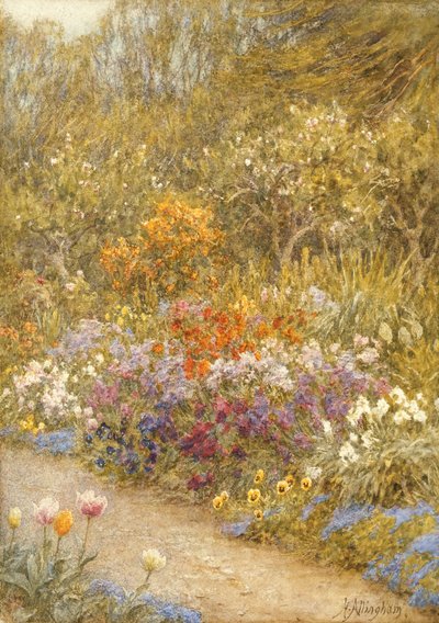 Na horta, Farringford (wc no papel) de Helen Allingham