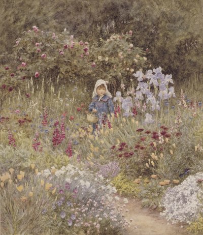 Minna, ilustração a Inglaterra feliz por Marcus Huish, bar. por A & C Black, 1904 (wc) de Helen Allingham