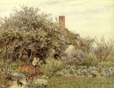 Perto de Hambledon (aguarela sobre papel) de Helen Allingham