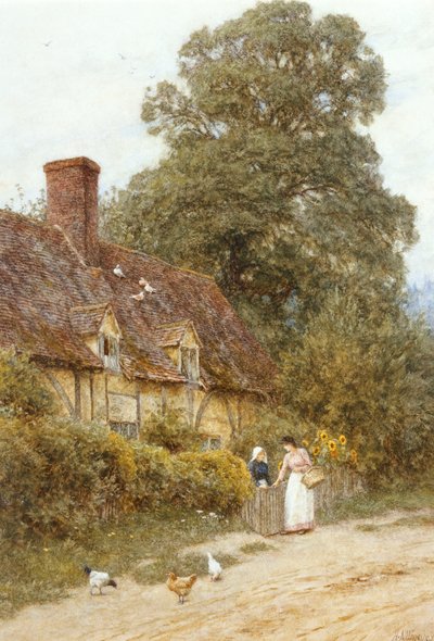 Old Post Office, Brook, perto de Witley de Helen Allingham