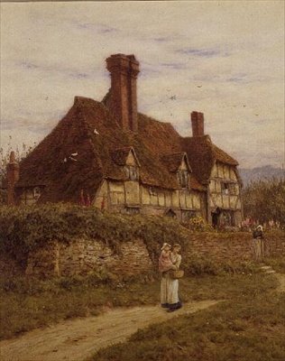 Velho Surrey Cottage de Helen Allingham