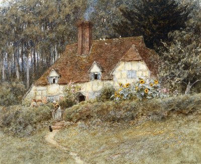 Old Surrey Cottage de Helen Allingham