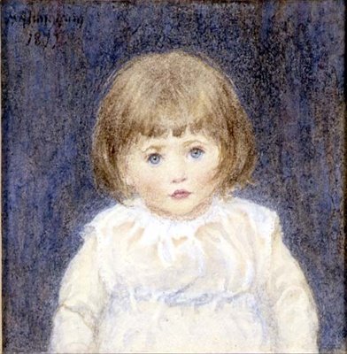 Um ano de idade (aguarela) de Helen Allingham