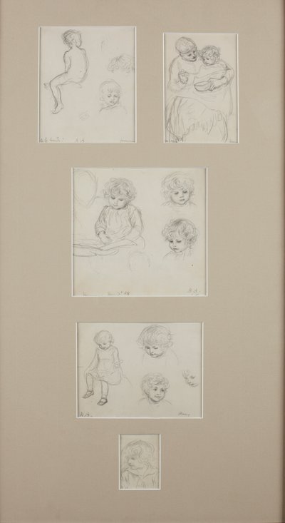 Esboços de Henry Allingham, c.1884 (lápis sobre papel) de Helen Allingham