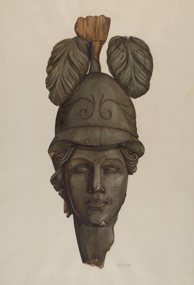 Cabeça de uma estátua: Minerva de Helen Bronson