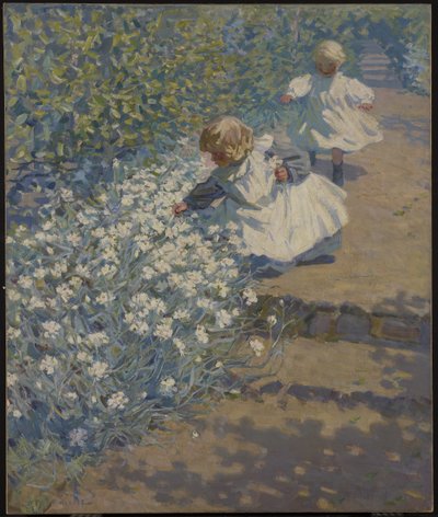 Colhendo Flores, c.1912 de Helen Galloway McNicholl