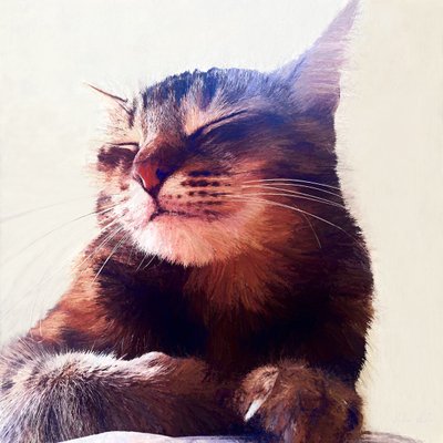 Gato que pegou o creme, 2018 de Helen White