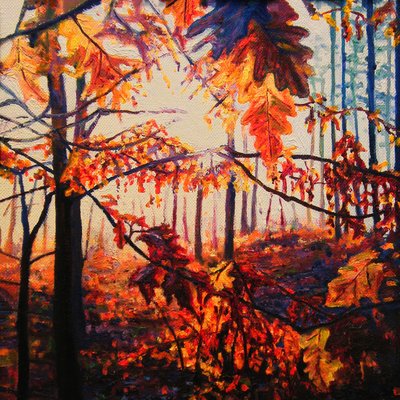 Copper Woods, 2009 (óleo sobre tela) de Helen White