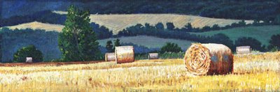 Haybales na encosta, 2012, de Helen White