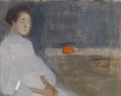 Ilustração de Traje I (Rapariga com Laranja, A Filha do Padeiro) de Helene Schjerfbeck