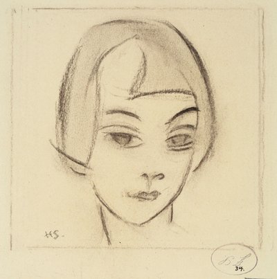 A Cabeça de uma Rapariga (Vignette, Karin) de Helene Schjerfbeck