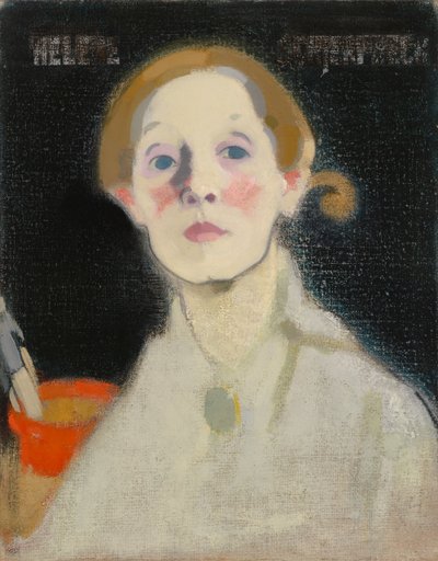 Auto-retrato, Fundo Preto de Helene Schjerfbeck