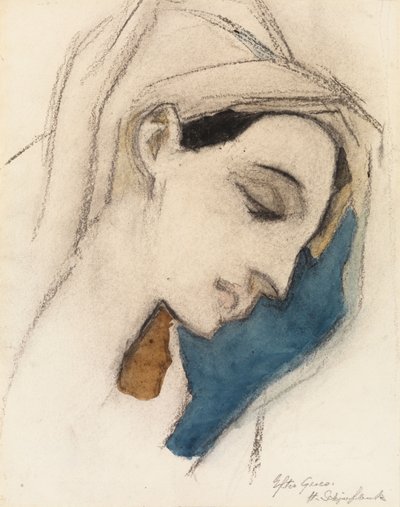 Virgem Maria, segundo El Greco de Helene Schjerfbeck