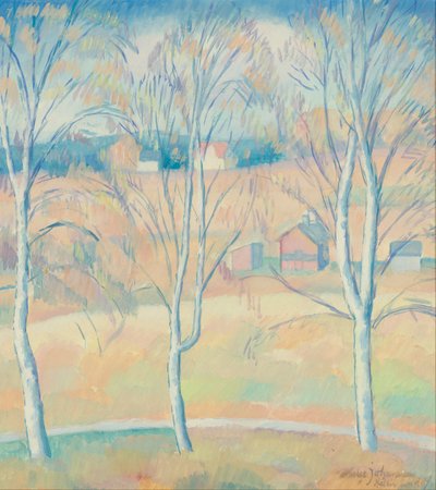 Paisagem da Primavera Halsingland de Helge Johansson