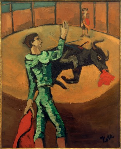 Arena com toureiro e touro moribundo (Tauromachie III) de Helmut Kolle