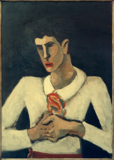 Jovem com lenço colorido de Helmut Kolle