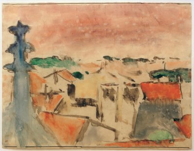 Aldeia sob céu violeta de Helmuth Macke