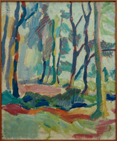 Helmuth Macke, Floresta de outono ibei Krefeld - Painting, 1910 de Helmuth Macke