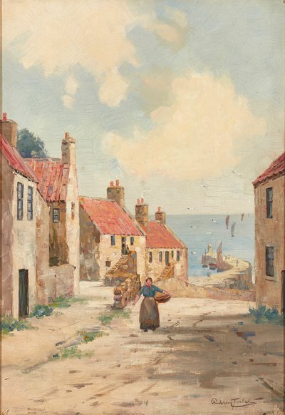Caminhando para casa do porto (óleo a bordo) de Henderson Tarbet