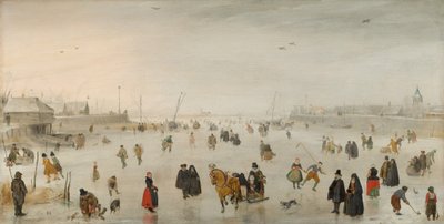 Uma cena no gelo, c. 1625. de Hendrick Avercamp