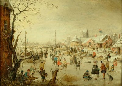 Uma cena no gelo, c.1630 de Hendrick Avercamp
