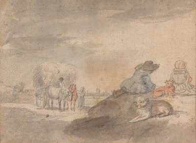 Paisagem com carro de feno de Hendrick Avercamp