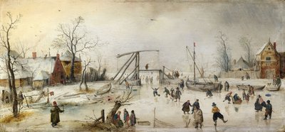 Cena no gelo de Hendrick Avercamp