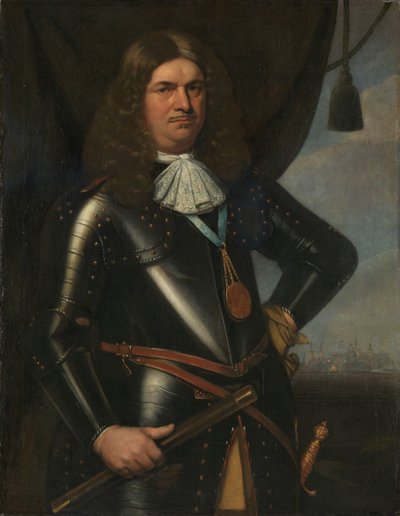 Adriaen Banckert (c 1620-1684), vice-almirante da Zelândia de Hendrick Berckman