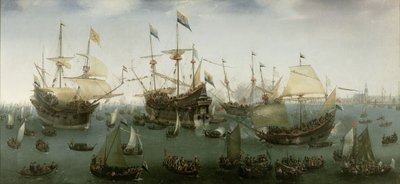 O regresso a Amesterdão da Segunda Expedição às Índias Orientais de Hendrick Cornelisz. Vroom