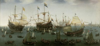 O Retorno a Amsterdã da Segunda Expedição às Índias Orientais, 19 de julho de 1599 de Hendrick Cornelisz. Vroom